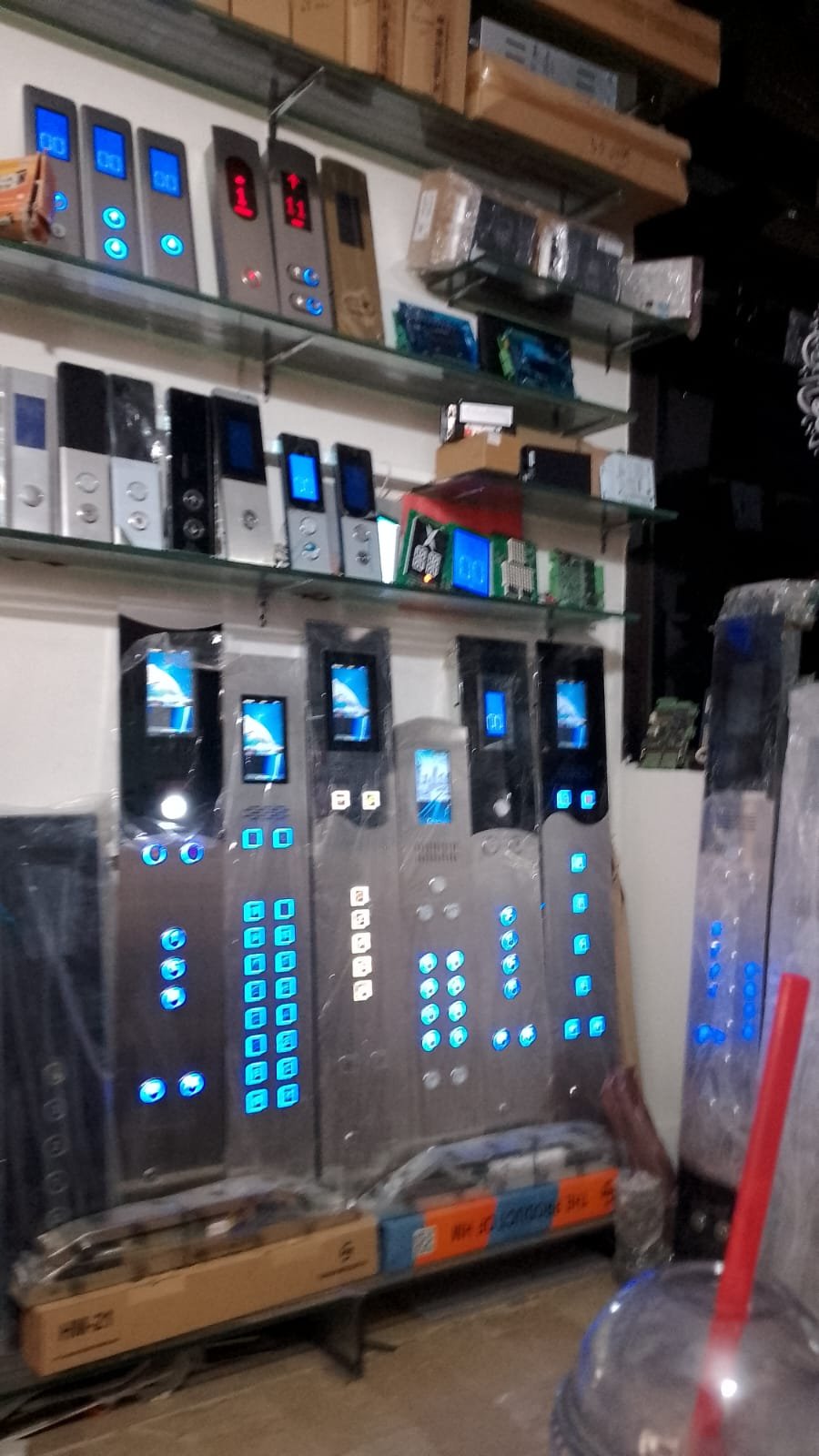 Car operating panels and landing displays